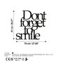 Wallity Dont Forget To Smile 183 Escultura de Pared Negra